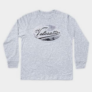 Velocette vintage motorbike logo (distressed style) Kids Long Sleeve T-Shirt